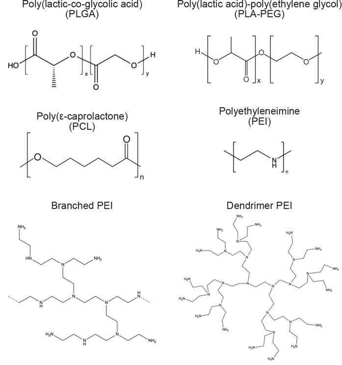 Figure 3: <p>Structures of typical synthetic polymers forming nanoparticles for drug delivery in Alzheimer&rsquo;s disease.</p>