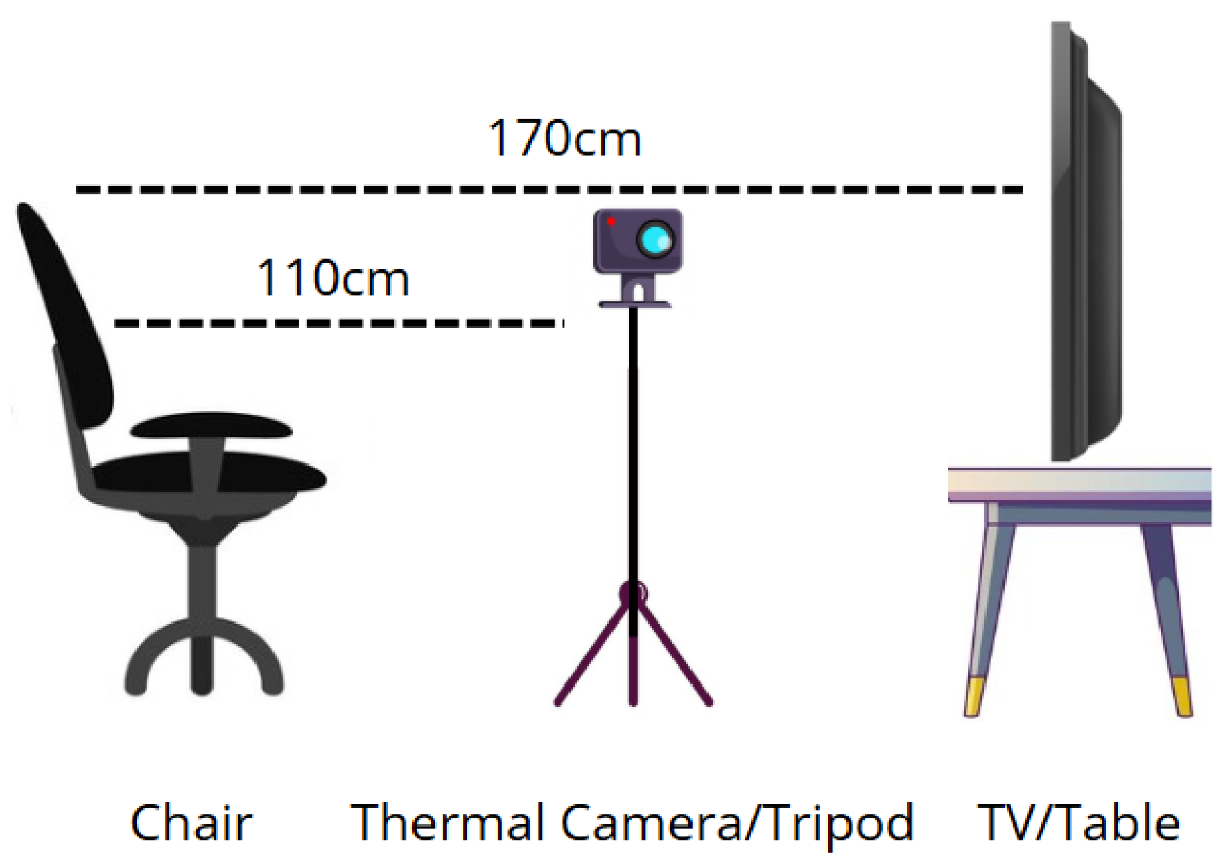 Figure 1: <p>The approximate data collection set up.</p>
