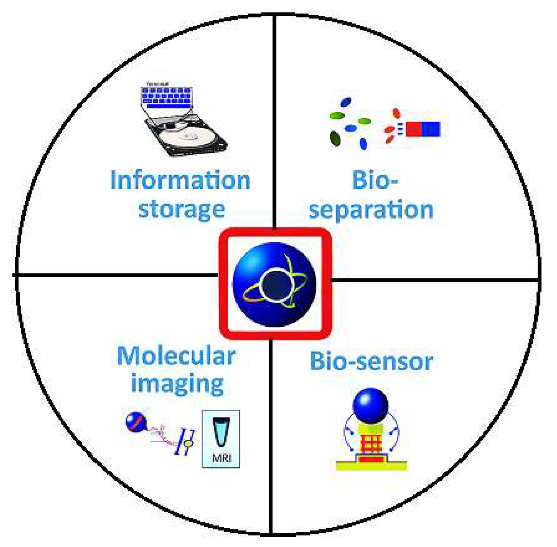 Figure 9: Application of the magnetic NPs.